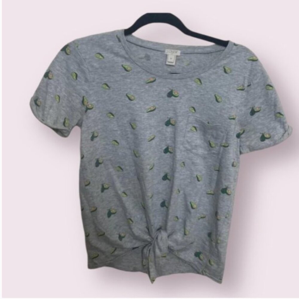 ⭐️ Avocado Fruit Snack Boho Chic Glam Tie Hipster Hippie Casual Lounge Top Tee